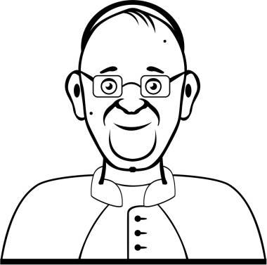 Papa'nın karikatür vektör çizimleri