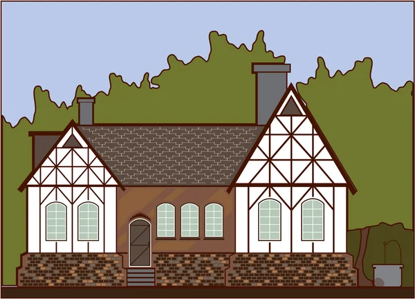 Huis van de Duitse stijl — Stockvector