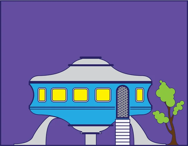 UFO dům — Stockový vektor