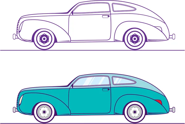 Coche viejo — Vector de stock