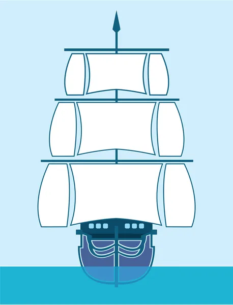 Ship front view — Stock Vector
