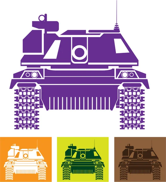 Tank front — Stock Vector
