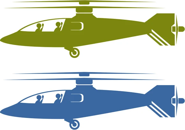 Helicopters choppers S — Stock Vector