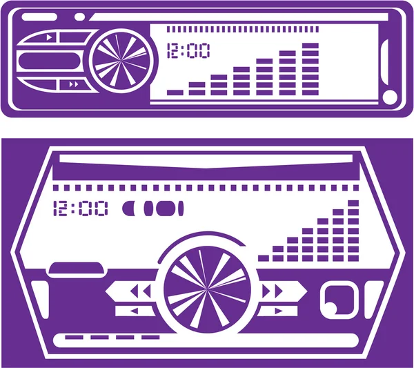 Car stereo system — Stock Vector