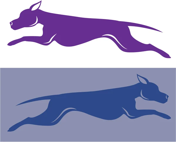 Běžící pes — Stockový vektor