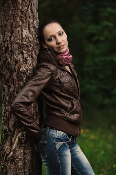 Retrato de outono adiantado da menina — Fotografia de Stock