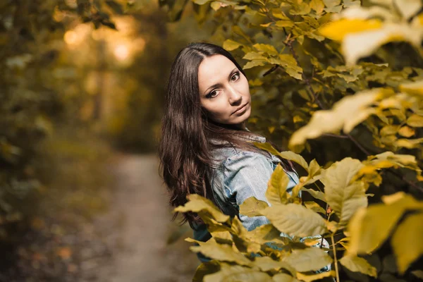 Počátkem podzimu portrét dívky — Stock fotografie