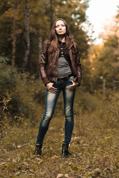 Early autumn portrait of girl — Stock Photo, Image