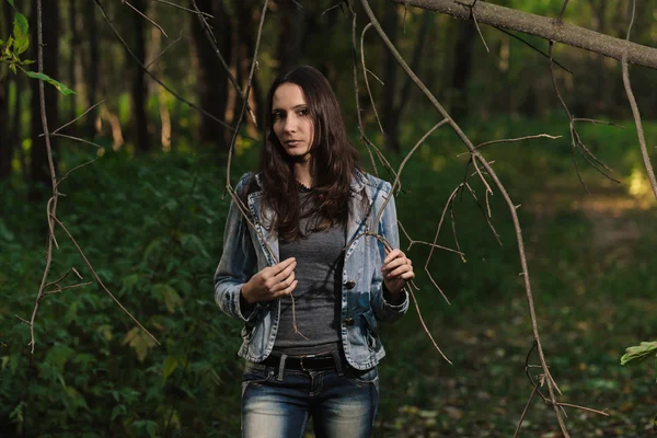 Early autumn portrait of girl Royalty Free Stock Photos