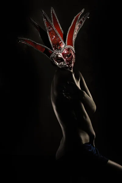 Woman in venetian mask — Stock Photo, Image