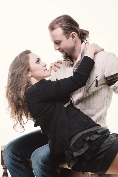 Couple in casual cloth — Stock Photo, Image