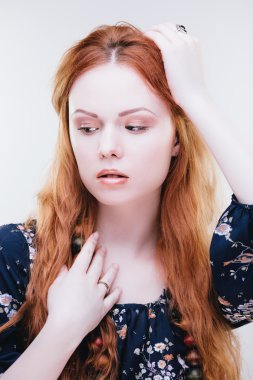 şehvetli redhead kız