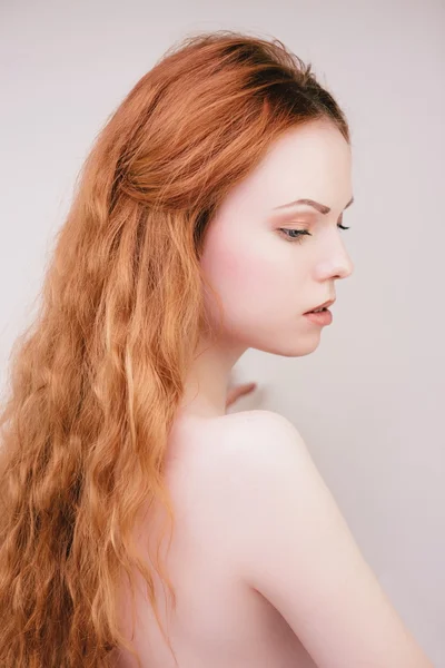 Sensual redhead girl — Stock Photo, Image