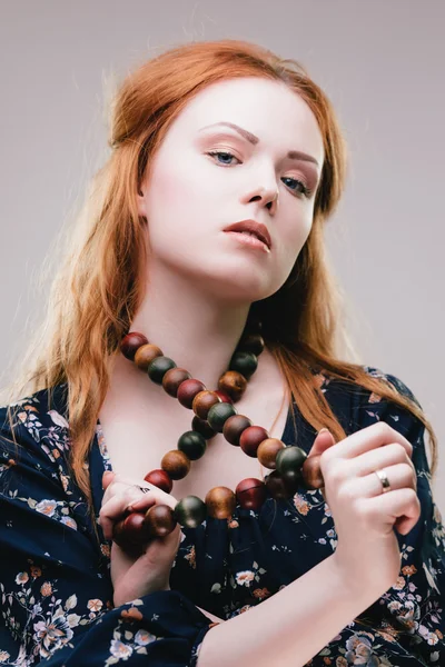 Sensual redhead girl — Stock Photo, Image