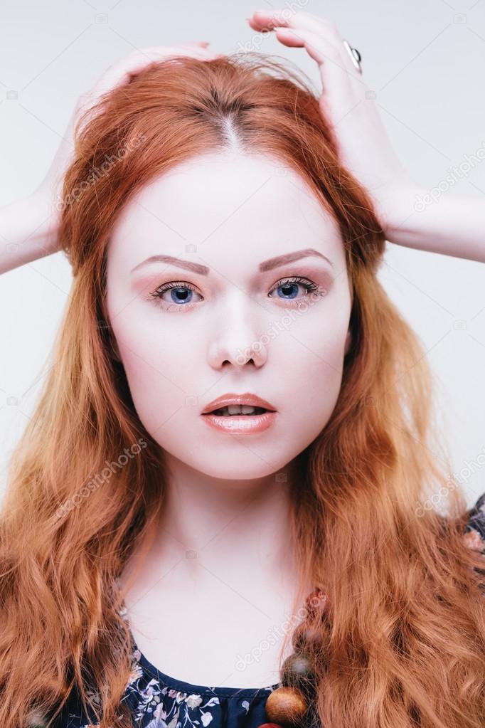 Daddy long hair sensual redhead