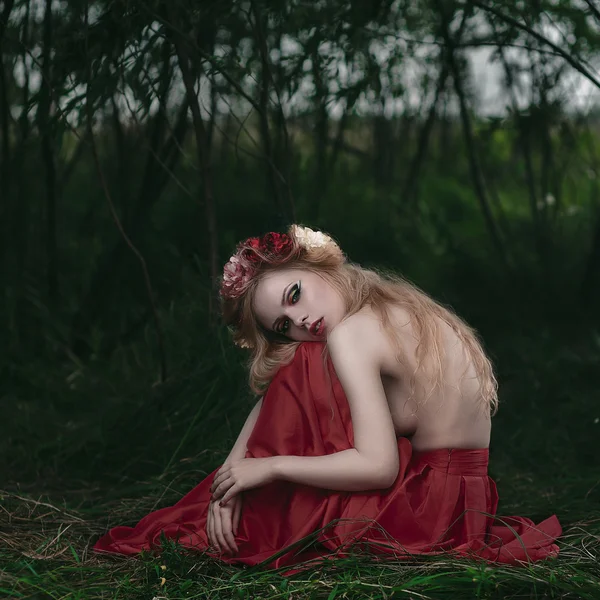 Mujer rubia romántica — Foto de Stock