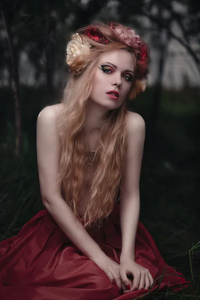 Mujer rubia romántica — Foto de Stock