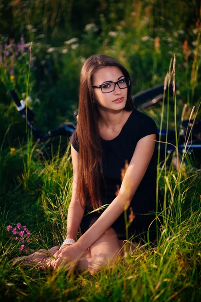 Brunette in glasses — Stock Photo, Image