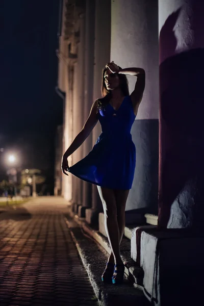 Lady in night — Stock Photo, Image