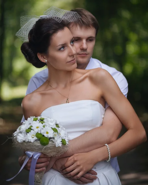 Bruiloft portret van paar — Stockfoto