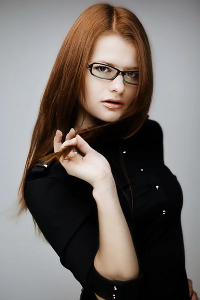 Glamour redhead — Stockfoto