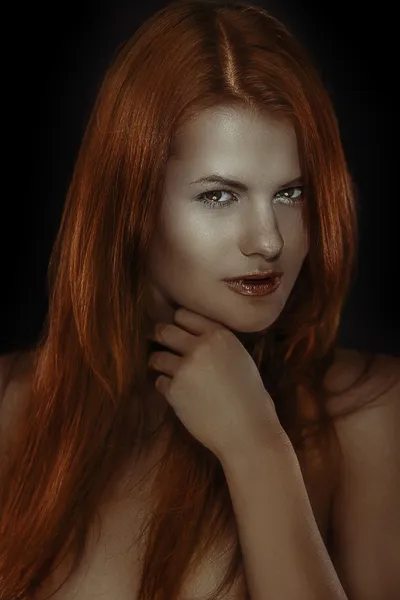 Very redhead girl — Stock Photo, Image