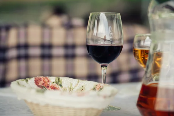 Glasses on table — Stock Photo, Image