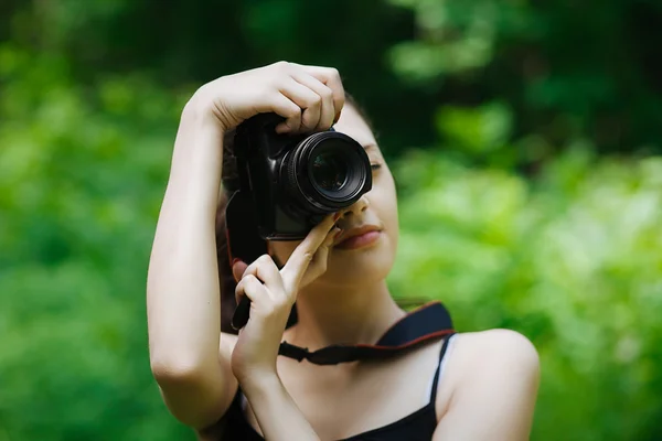 Fotógrafo menina — Fotografia de Stock