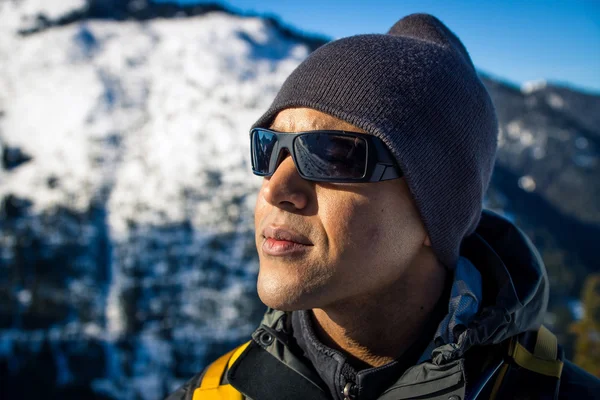 Young Black Man in Winter — Stock Photo, Image