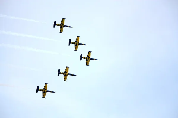 JURMALA, LATVIA - JULY 25: The Latvian aerobatic display team th — Stock Photo, Image