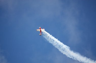 Riga, Letonya - Ağustos 20: Rusya svetlana kapanina dan pilot