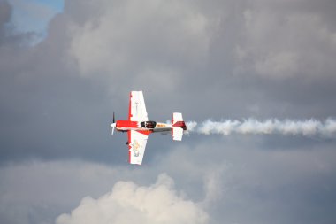 Riga, Letonya - Ağustos 20: Rusya svetlana kapanina dan pilot