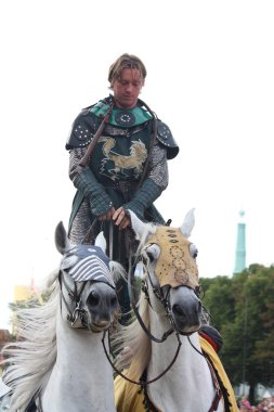 Riga, Letonya - Ağustos 21: devils at kimliği belirsiz erkek