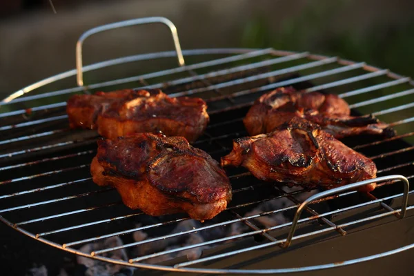 Steaks on the grill — Stock Photo, Image