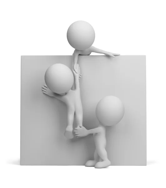 3d person - help to the friend — Stock Photo, Image