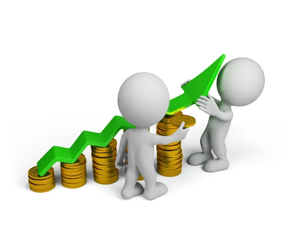 3D kişi - finansal başarı