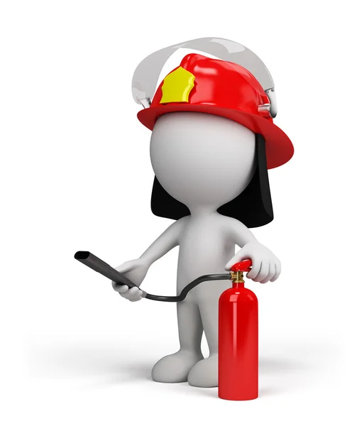 3d person fireman — Stock Photo, Image