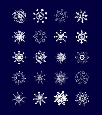 Kar taneleri koleksiyonu.