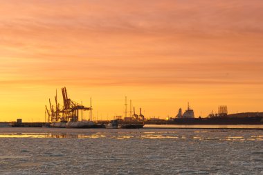 günbatımı Harbor'da Gothenburg