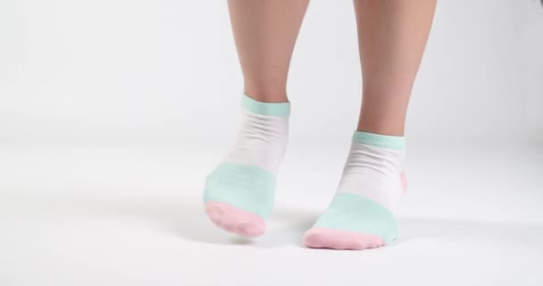 Young Girls Dancing Socks On Stage Stock Footage Video (100% Royalty-free)  32133847