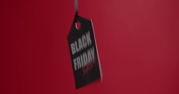 Tag Text Black Friday Sale Color Background — Stock Video