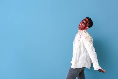 Renkli korkunç zombi adam