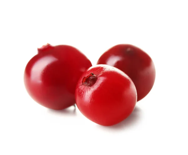 Ripe Juicy Cranberries White Background — Stock Photo, Image