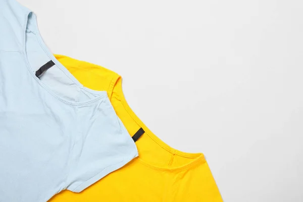 Stylish Shirts Isolated White Background Closeup — Stock Photo, Image