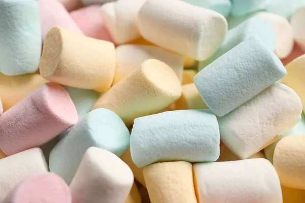 Tasty Colorful Marshmallows Background Closeup — Stock Photo, Image