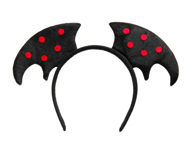 Fledermausflügel Stirnband Für Halloween Auf Weißem Hintergrund — Stockfoto