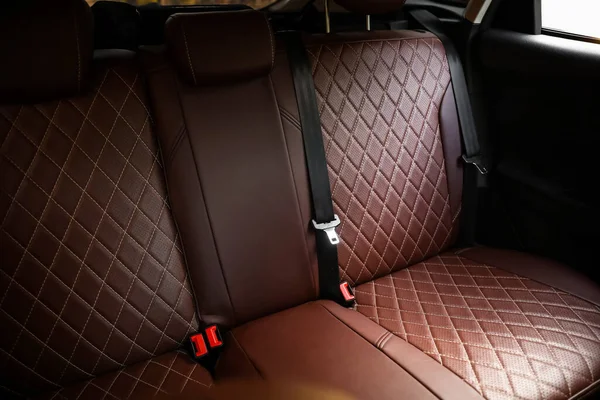 Back Leather Seats Modern Car — Stock Photo, Image