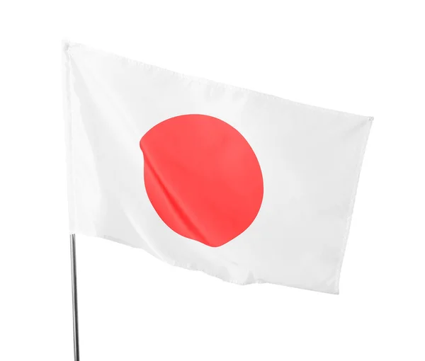 白色背景上的日本国旗 — 图库照片