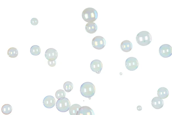 Mýdlové Bubliny Světlém Pozadí — Stock fotografie