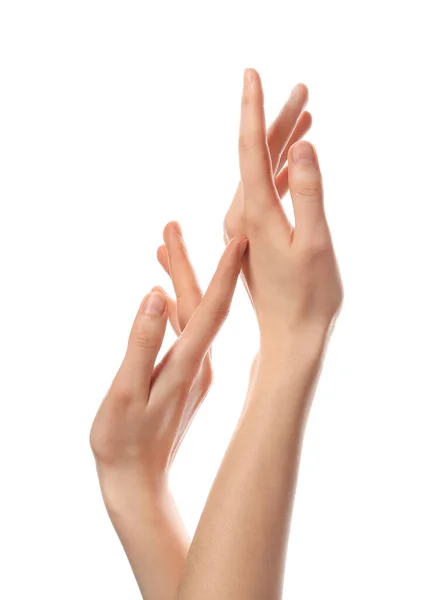 Female Hands Isolated White Background — Stock Photo, Image